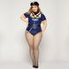 Эротический костюм полицейской JSY «Шаловливая Кетт» Plus Size, blue, боди, головной убор полицейско SO8377 фото 1