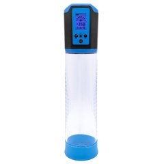 Автоматическая вакуумная помпа Men Powerup Passion Pump Blue, LED-табло, перезаряжаемая, 8 режимов SO6298 фото