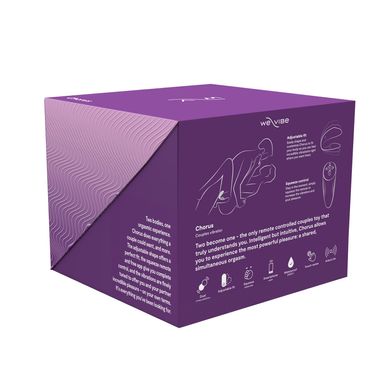 Смарт-вибратор для пар We-Vibe Chorus Purple, сенсорное управление вибрациями сжатием пульта SO6923 фото