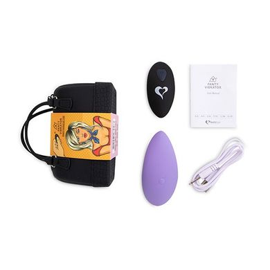 Вібратор в трусики FeelzToys Panty Vibrator Purple з пультом ДК, 6 режимів роботи, сумочка-чохол SO3850 фото