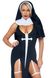 Костюм монашки-грешницы Leg Avenue Sultry Sinner L, платье, головной убор, воротник SO7922 фото 1