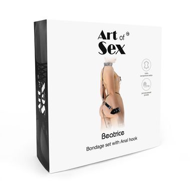 Бондажний набір із металевим анальним гаком №2 Art of Sex Beatrice Bondage set with anal hook №2 SO8507 фото
