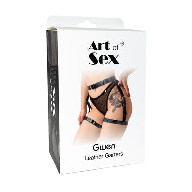 Сексуальні гартери Art of Sex - Gwen із натуральної шкіри, розмір XS-2XL, колір червоний SO7657 фото