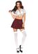 Еротичний костюм школярки Leg Avenue Classic School Girl M/L, спідниця + кроп-топ на зав’язках SO7923 фото 2