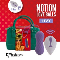 Вагінальні кульки з масажем і вібрацією FeelzToys Motion Love Balls Jivy з пультом дистанційного кер SO3852 фото
