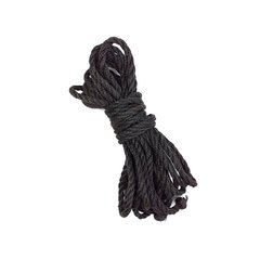 Джутова мотузка BDSM 8 метрів, 6 мм, черний колір SO5175 фото