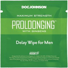 Пролонгирующая салфетка Doc Johnson Delay Wipe For Men с экстрактом женьшеня SO3486 фото