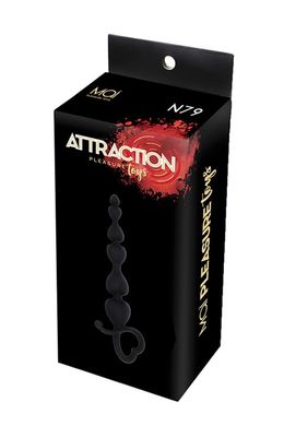 Анальні буси MAI Attraction Toys №79 Black, довжина 18 см, діаметр 3,1 см SO4637 фото