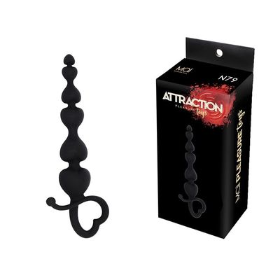 Анальные бусы MAI Attraction Toys №79 Black, длина 18см, диаметр 3,1см SO4637 фото