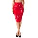 Сексуальна вінілова спідниця Art of Sex - Morgana з вирізом і шнурівкою, колір червоний, розмір XL SO9677 фото 1