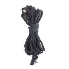 Бавовняна мотузка BDSM 8 метрів, 6 мм, черний колір SO5176 фото