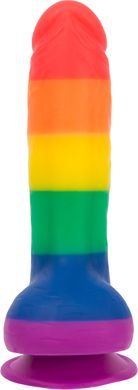 Радужный фаллоимитатор ADDICTION - JUSTIN - 8" - RAINBOW, 20,3 см, силикон SO4533 фото