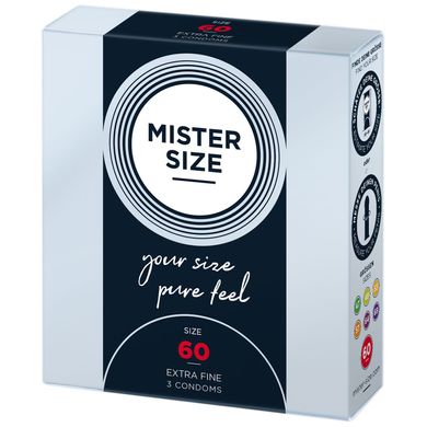 Презервативи Mister Size - pure feel - 60 (3 condoms), товщина 0,05 мм SO8036 фото