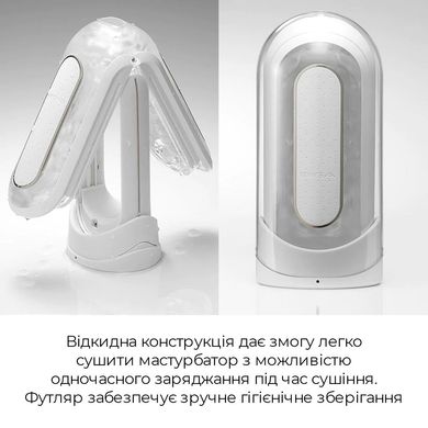 Вібромастурбатор Tenga Flip Zero Electronic Vibration White, змінна інтенсивність, розкладний SO2010 фото