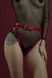 Гартери Feral Feelings - Belt Briefs, трусики, натуральна шкіра, колір червоний SO3446 фото 1