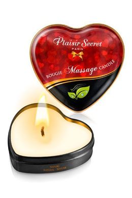 Розпродаж!!! Масажна свічка серце Plaisirs Secrets Natural (35 мл) (термін придатності 04.2024) SO1863-R фото