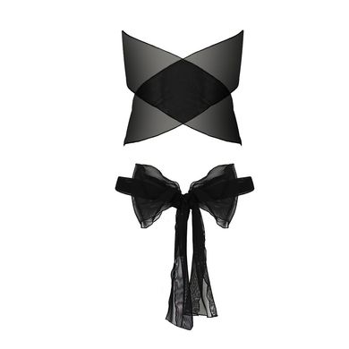 Комплект білизни AMORE SET black - Passion: стрінги і ліф у вигляді подарункової стрічки з бантом EL14701 фото