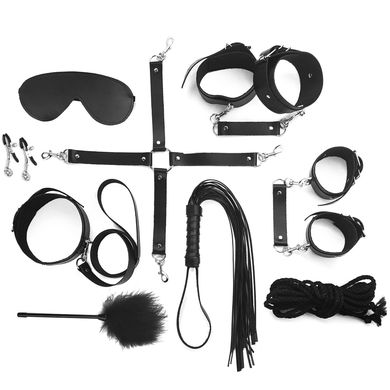 Набор Art of Sex - BDSM Set Leather, 10 предметов, натуральная кожа, Черный SO7138 фото