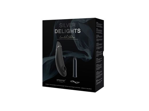 Преміальний подарунковий набір Silver Delights Collection: Womanizer Premium та We-Vibe Tango SO8759 фото