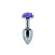 Металлическая анальная пробка Lux Active с розой - Rose Anal Plug - Purple, вибропуля в подарок SO5573 фото 1