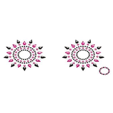 Пэстис из кристаллов Petits Joujoux Gloria set of 2 - Black/Pink, украшение на грудь SO3138 фото