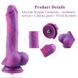 Фалоімітатор 8.2″ з вібрацією для секс-машин Hismith Purple Silicone Dildo with Vibe, KlicLok SO6212 фото 7