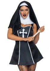 Костюм монашки Leg Avenue Naughty Nun L, платье, головной убор SO8552 фото
