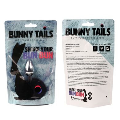 Анальная пробка FeelzToys - Bunny Tails Butt Plug Black SO5063 фото