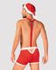 Чоловічий еротичний костюм Санта-Клауса Obsessive Mr Claus L/XL, боксери на підтяжках, шапочка з пом SO7295 фото 2