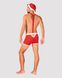 Чоловічий еротичний костюм Санта-Клауса Obsessive Mr Claus L/XL, боксери на підтяжках, шапочка з пом SO7295 фото 4