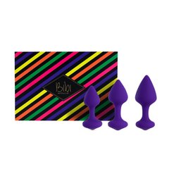 Набор силиконовых анальных пробок FeelzToys - Bibi Butt Plug Set 3 pcs Purple SO5064 фото