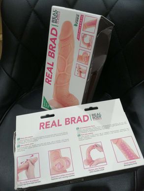 Фаллоимитатор с подвижной крайней плотью Real Body - Real Brad (испорчена упаковка) SO1889-R фото