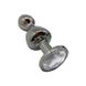 Металлическая анальная пробка Wooomy Lollypop Double Ball Metal Plug L диаметр 3,5 см, длина 10,5 см SO7421 фото 1