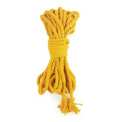 Хлопковая веревка BDSM 8 метров, 6 мм, цвет желтый SO5214 фото