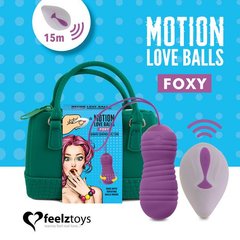 Вагинальные шарики с жемчужным массажем FeelzToys Motion Love Balls Foxy с пультом ДУ, 7 режимов SO3854 фото