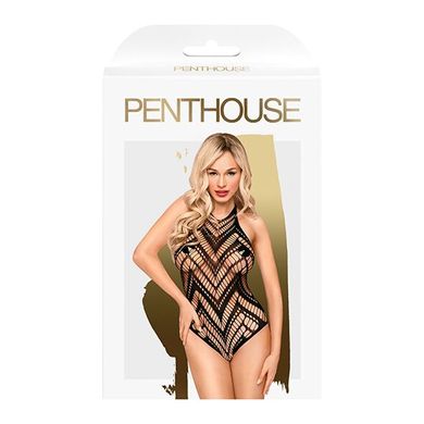 Боди с геометрическим орнаментом Penthouse - Go Hotter Black S/L SO4381 фото