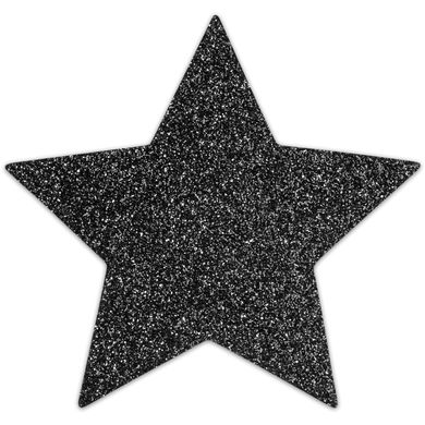 Пэстис - стикини Bijoux Indiscrets - Flash Star Black, наклейки на соски SO2339 фото