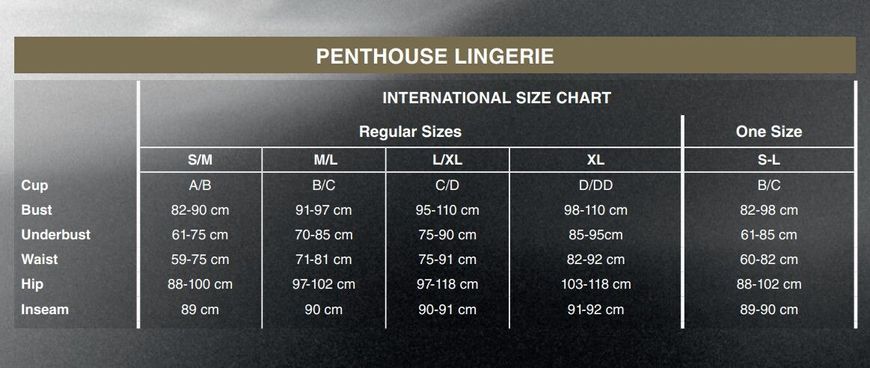 Трусики-стринги Penthouse Pure Instincts L/XL Black, кружево, открытый доступ, леопардовый декор SO6507 фото