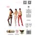Сексуальные колготки-бодистокинги Passion S022 One Size, Red, имитация чулок и пояса с гартерами PSS022R фото 5