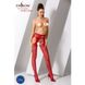 Сексуальные колготки-бодистокинги Passion S022 One Size, Red, имитация чулок и пояса с гартерами PSS022R фото 2