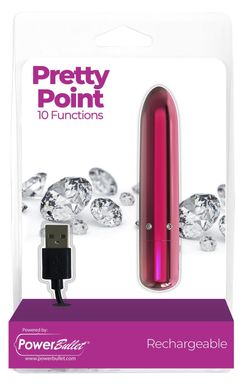 Вибропуля PowerBullet - Pretty Point Rechargeable Bullet Pink SO5566 фото