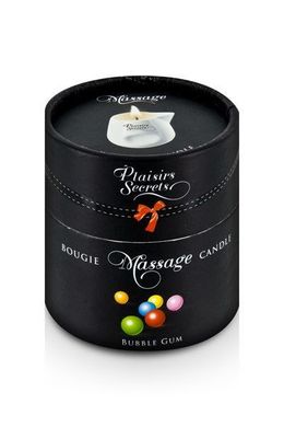 Масажна свічка Plaisirs Secrets Bubble Gum (80 мл) подарункова упаковка, керамічний посуд SO1847 фото