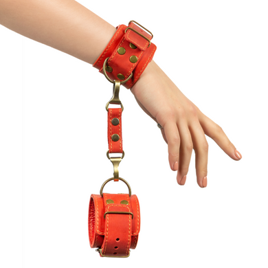 Премиум наручники LOVECRAFT красные, натуральная кожа, в подарочной упаковке SO3292 фото