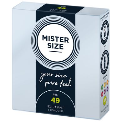 Презервативы Mister Size - pure feel - 49 (3 condoms), толщина 0,05 мм SO8033 фото