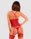 Прозрачный корсет Obsessive Lacelove corset XS/S Red, кружево, подвязки для чулок SO8649 фото 7