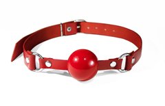 Кляп силиконовый Feral Feelings Silicon Ball Gag Red/Red, красный ремень, красный шарик SO8267 фото