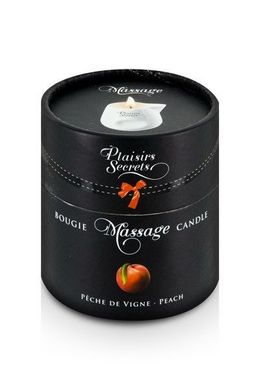Массажная свеча Plaisirs Secrets Peach (80 мл) подарочная упаковка, керамический сосуд SO1849 фото