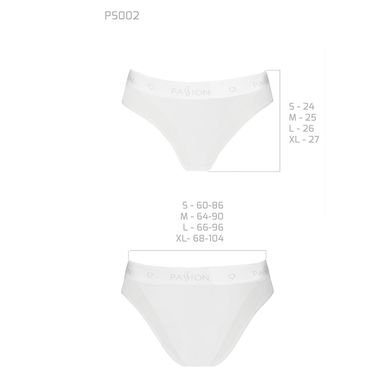 Трусики с прозрачной вставкой Passion PS002 PANTIES white, size XL SO4198 фото