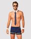 Еротичний костюм пілота Obsessive Pilotman set S/M, боксери, манжети, комір з краваткою, окуляри SO7301 фото 1
