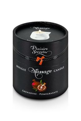 Массажная свеча Plaisirs Secrets Pomegranate (80 мл) подарочная упаковка, керамический сосуд SO1850 фото